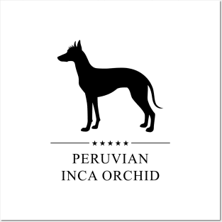 Peruvian Inca Orchid Black Silhouette Posters and Art